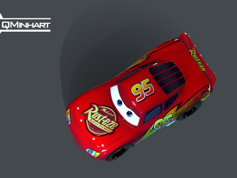 Car Lightning McQueen print 3D Baskı Modeli