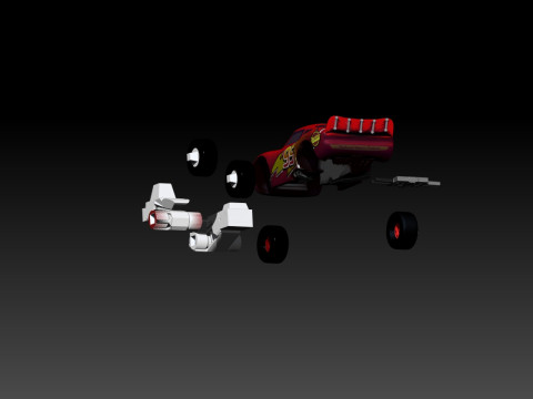 Car Lightning McQueen print 3D Baskı Modeli