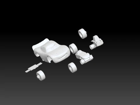 Car Lightning McQueen print 3D Print Model
