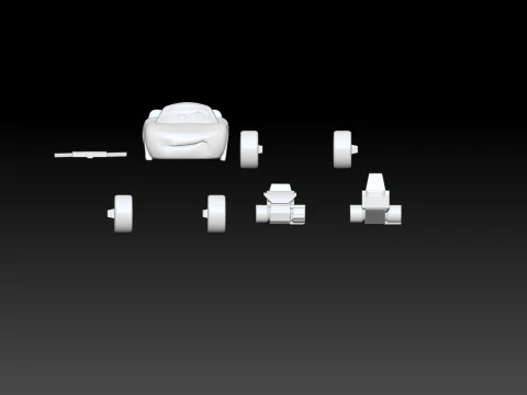 Car Lightning McQueen print 3D Print Model