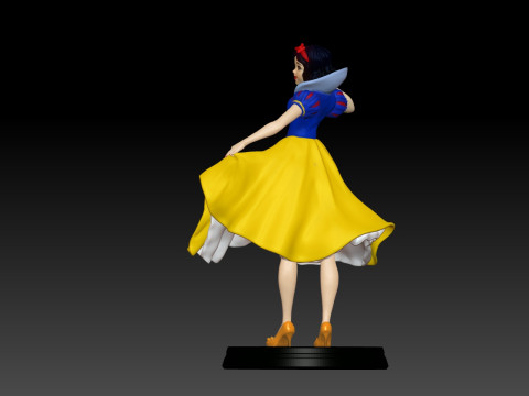 Snow White Fan Art Printable Model 3D print model Modelo de Impressão 3D