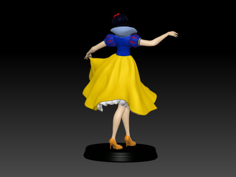 Snow White Fan Art Printable Model 3D print model 3D Print Model