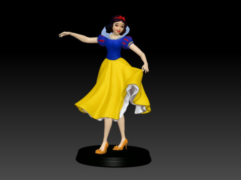 Snow White Fan Art Printable Model 3D print model 3D Print Model