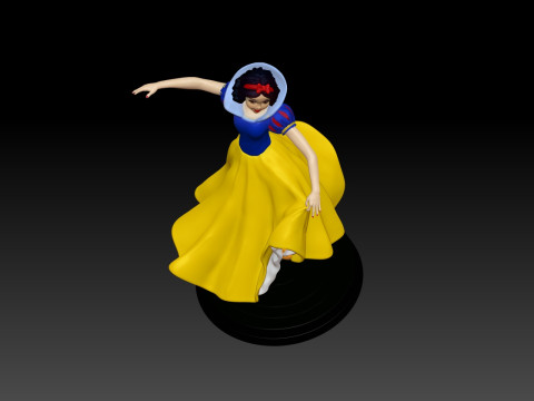 Snow White Fan Art Printable Model 3D print model 3D Print Model
