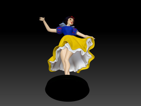 Snow White Fan Art Printable Model 3D print model 3D Print Model