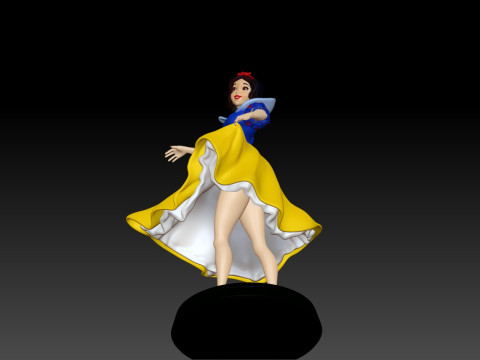 Snow White Fan Art Printable Model 3D print model 3D Print Model