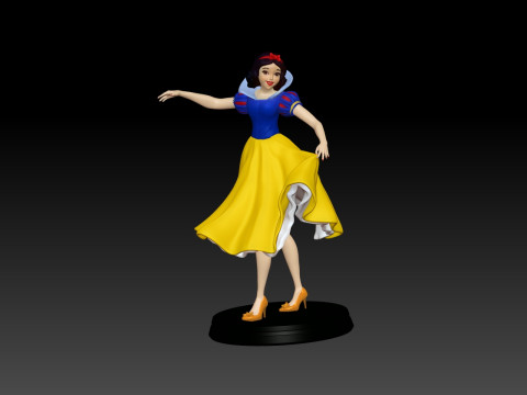 Snow White Fan Art Printable Model 3D print model 3D Print Model