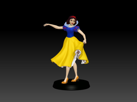 Snow White Fan Art Printable Model 3D print model 3D Print Model