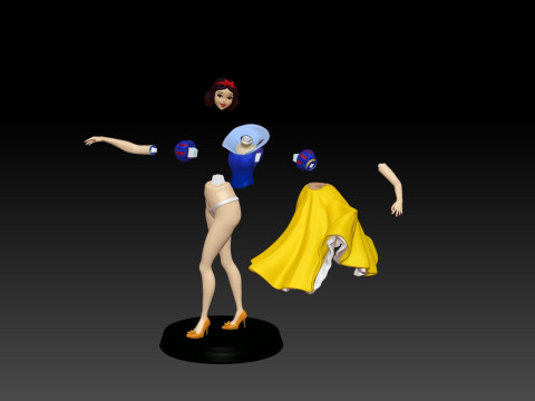 Snow White Fan Art Printable Model 3D print model 3D Print Model