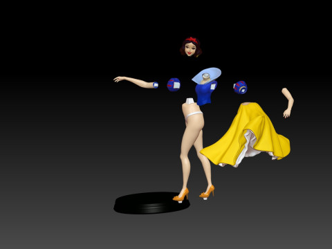 Snow White Fan Art Printable Model 3D print model 3D Print Model