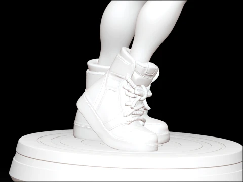 Elegant Bunny Basketball Girl Stylized Figure STL 3D Print Model