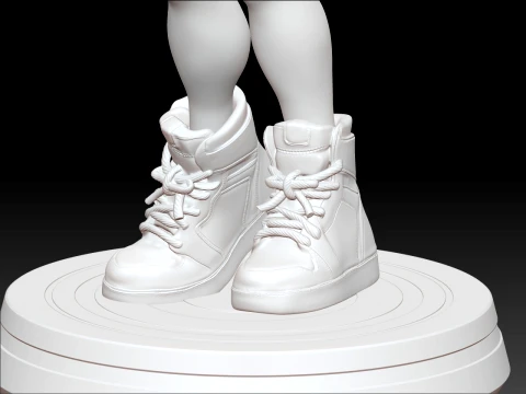 Elegant Bunny Basketball Girl Stylized Figure STL 3D Print Model