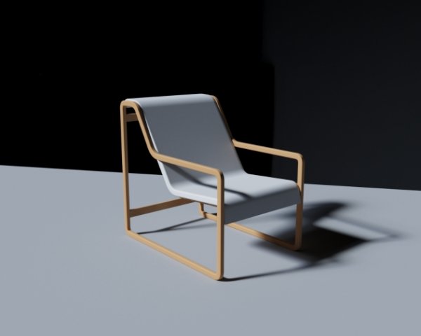 low-poly chair 3D Model .c4d .max .obj .3ds .fbx .stl .blend 