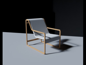 low-poly chair Modelo 3D