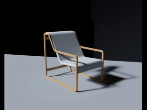 silla de baja poli Modelo 3D
