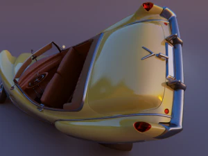 cartoon car cadillac62 3D Model