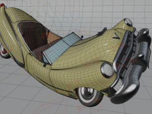 cartoon car cadillac62 3D Model