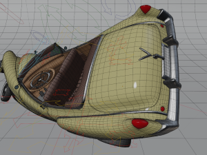 cartoon car cadillac62 3D Model