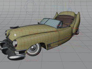 cartoon car cadillac62 3D Model