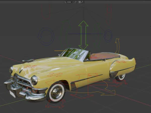 cartoon car cadillac62 3D Model