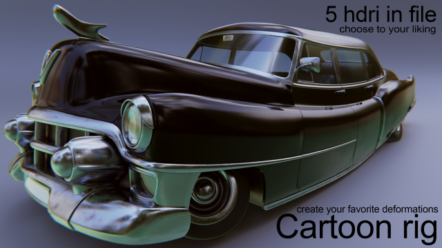 cartoon car cadillac 75 3Dモデル .c4d .max .obj .3ds .fbx .stl .blend 