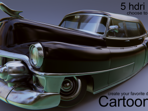 cartoon car cadillac 75 3D 모델