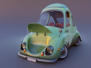 carton car subaru 360 1958 3D Model
