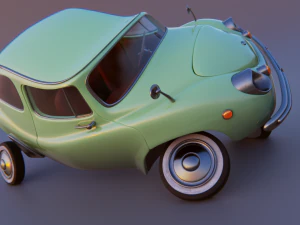 carton car subaru 360 1958 3D Model