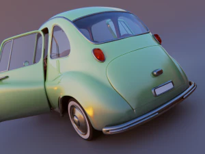 carton car subaru 360 1958 3D Model