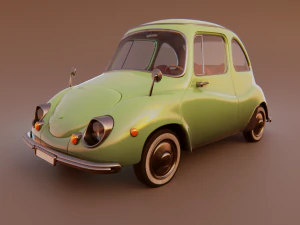 carton car subaru 360 1958 3D Model