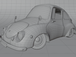 carton car subaru 360 1958 3D Model