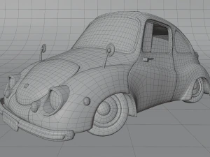 carton car subaru 360 1958 3D Model