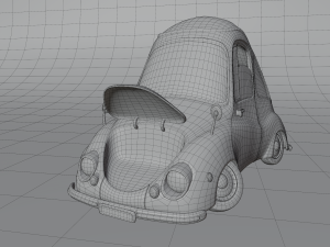 carton car subaru 360 1958 3D Model