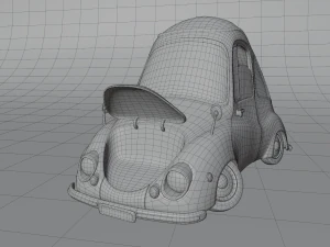 carton car subaru 360 1958 3D Model