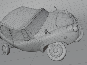 carton car subaru 360 1958 3D Model