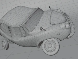 carton car subaru 360 1958 3D Model