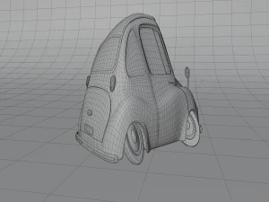 carton car subaru 360 1958 3D Model