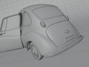 carton car subaru 360 1958 3D Model