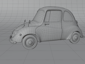 carton car subaru 360 1958 3D Model