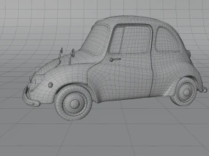 carton car subaru 360 1958 3D Model