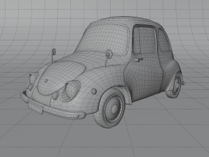 carton car subaru 360 1958 3D Model