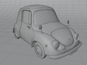 carton car subaru 360 1958 3D Model