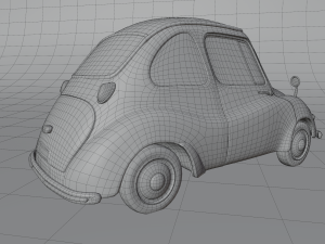 carton car subaru 360 1958 3D Model