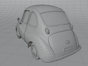 carton car subaru 360 1958 3D Model