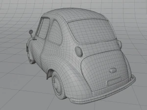 carton car subaru 360 1958 3D Model