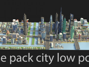 tile pack city 3d low poly 3D Model