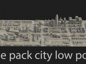 tile pack city 3d low poly 3D Model