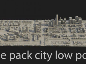 tile pack city 3d low poly 3D Model