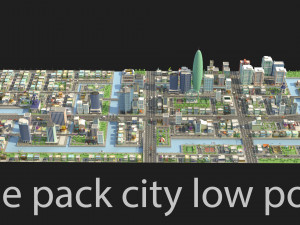 tile pack city 3d low poly 3D Model