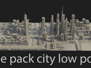 tile pack city 3d low poly 3D Model